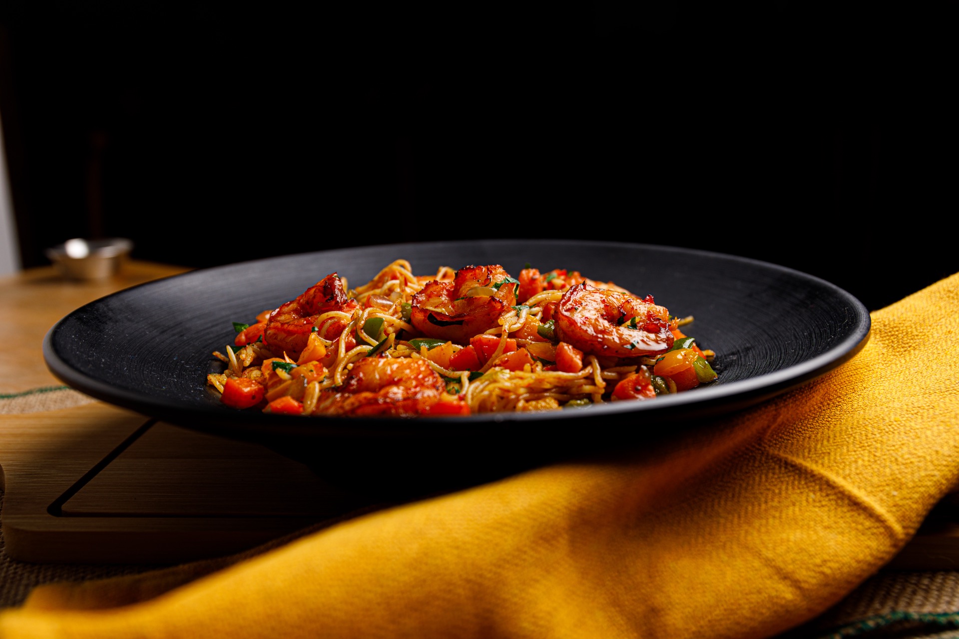 Spaghetti stir fry at De Keuken